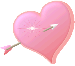 Gif animé coeur rose percé